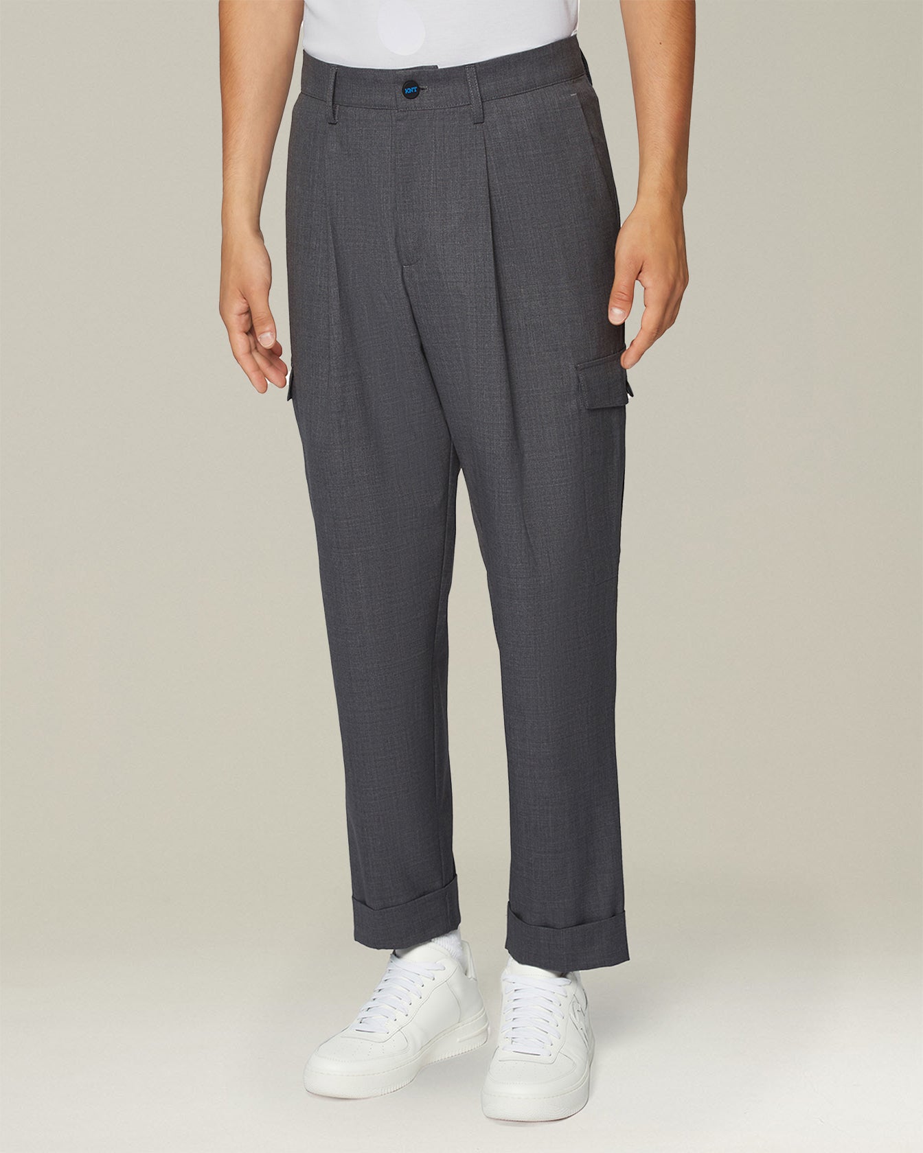 WOOL CARGO TROUSERS