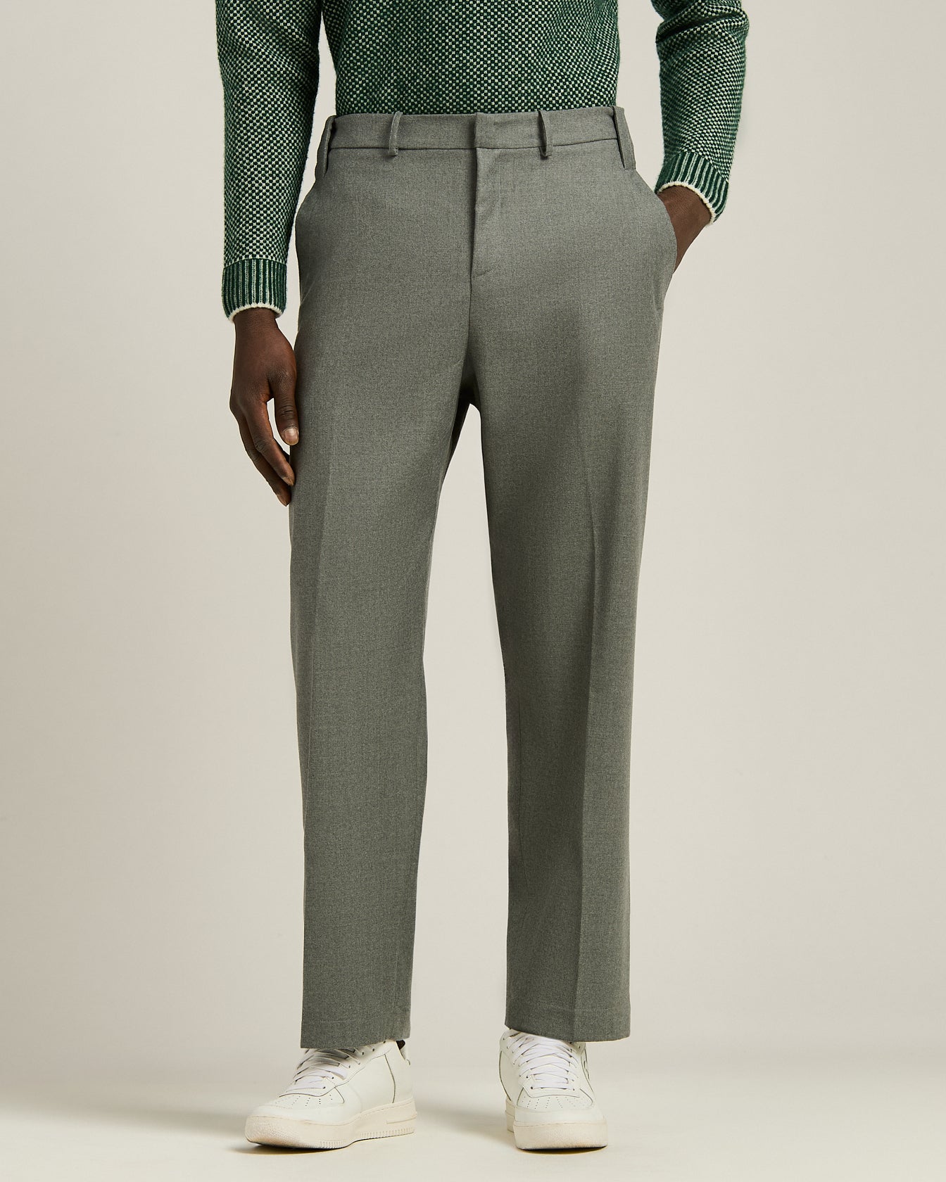 TAILORED COMPACT WOOL TROUSERS