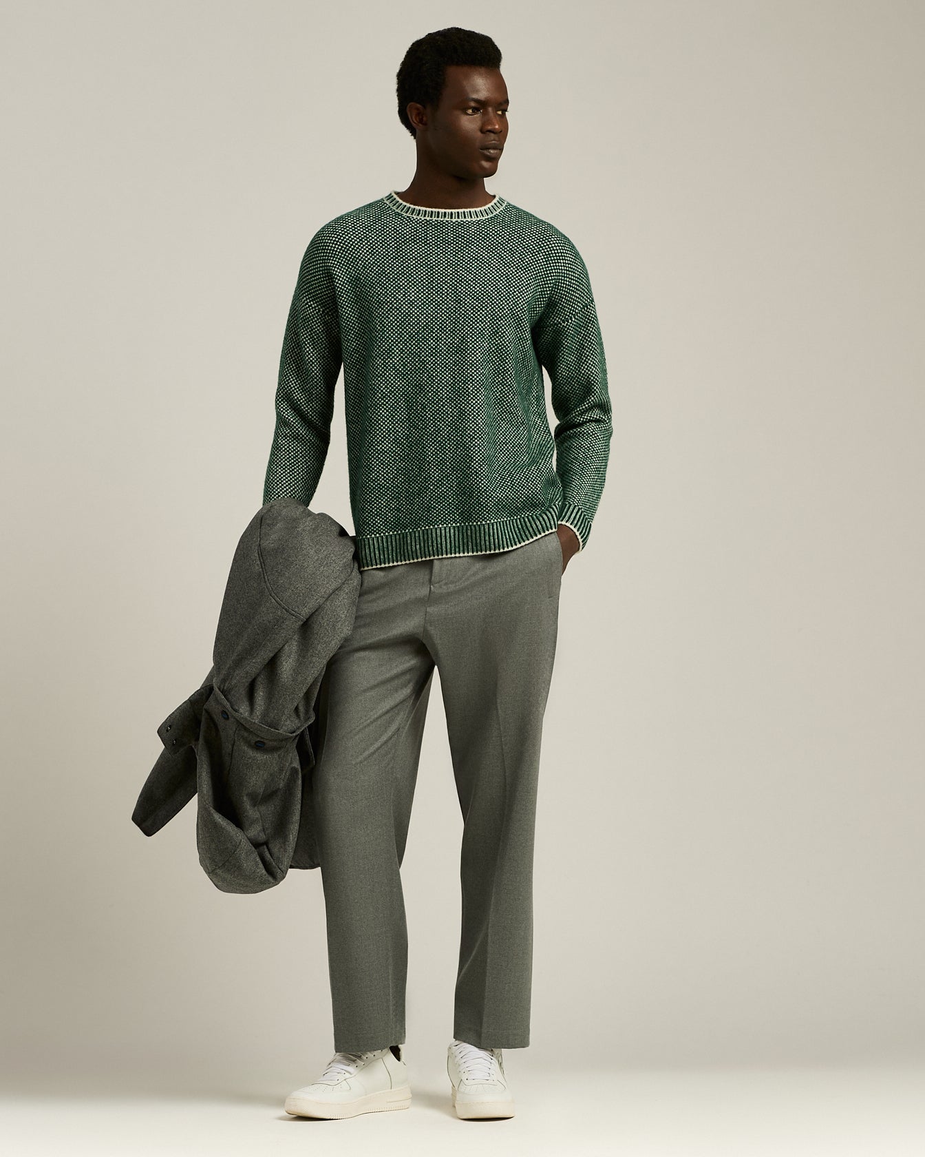 TAILORED COMPACT WOOL TROUSERS