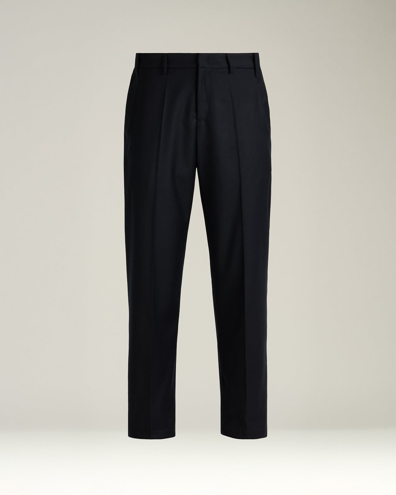 FORMAL-CUT WORSTED WOOL TROUSERS