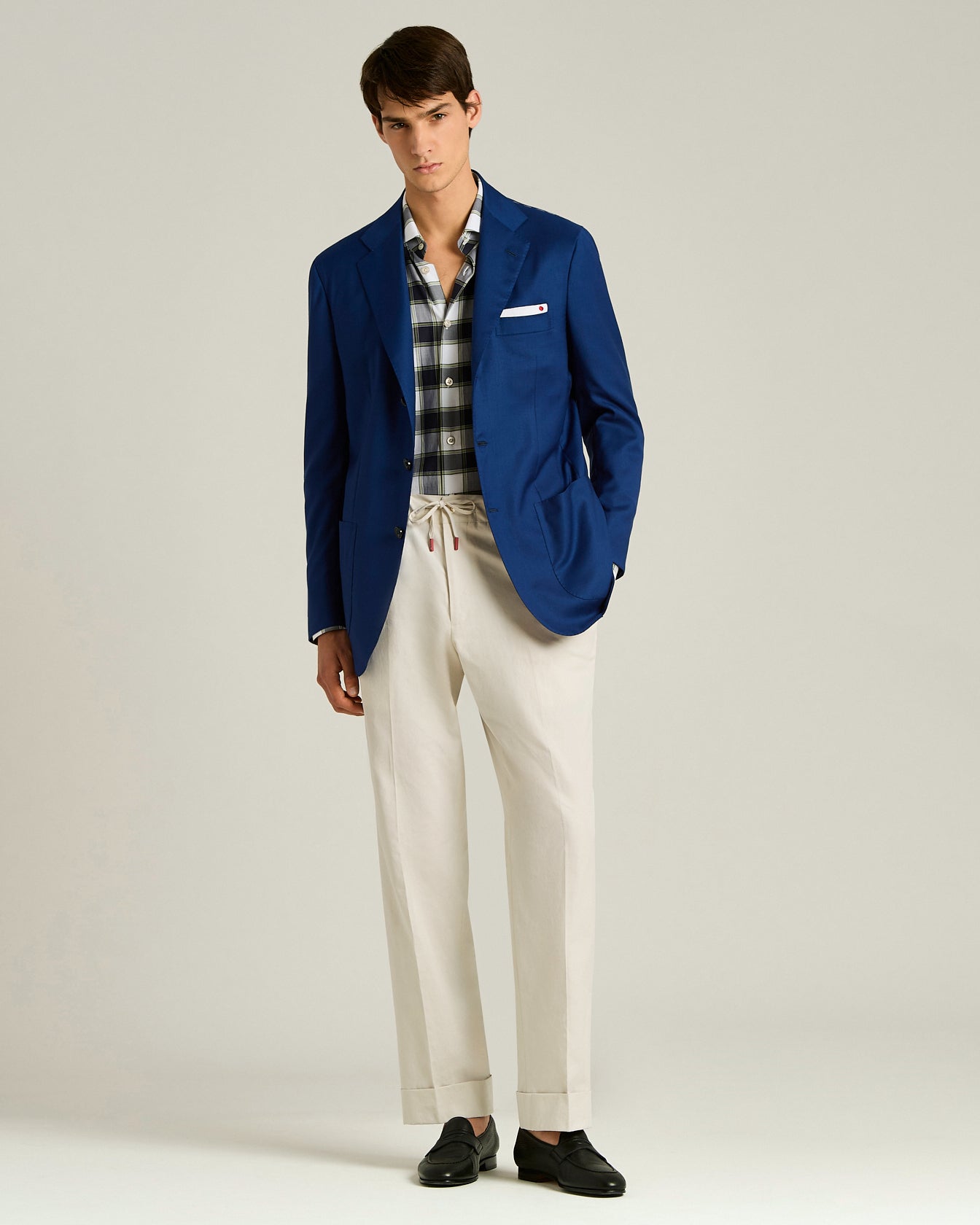 COTTON TROUSERS WITH ELASTICATED WAIST