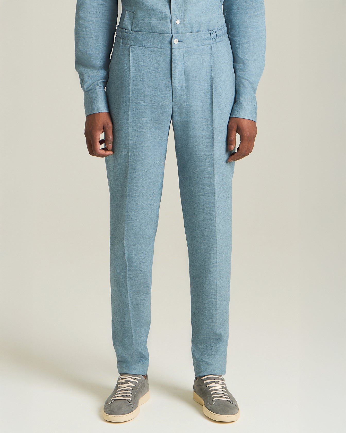 COMFORT LINEN BLEND TROUSERS