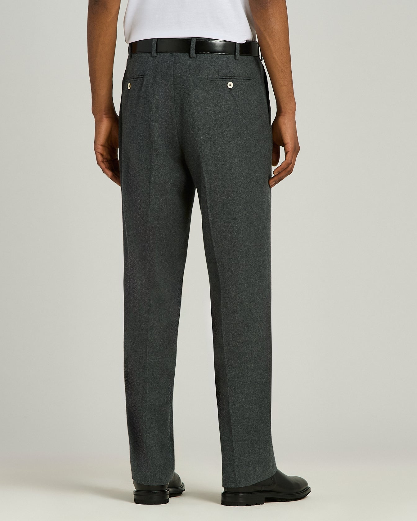 COTTON TROUSERS WITH FRONT PLEATS