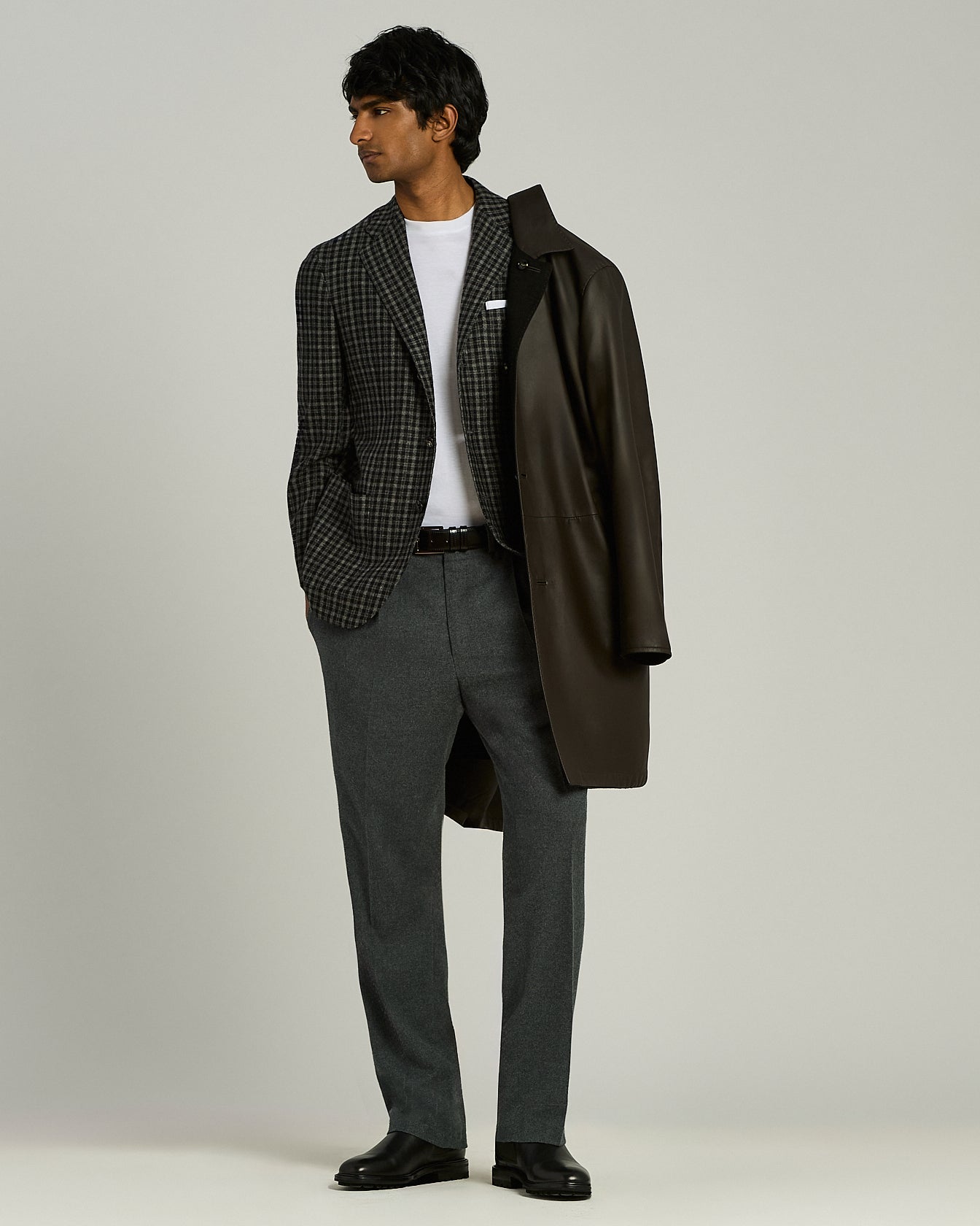 COTTON TROUSERS WITH FRONT PLEATS