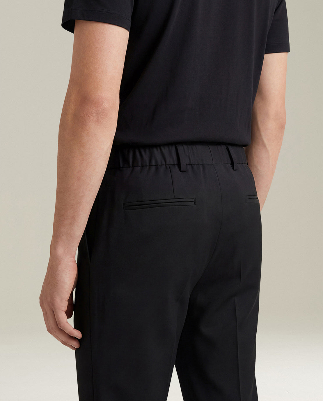 BLACK 150’S WOOL TROUSERS