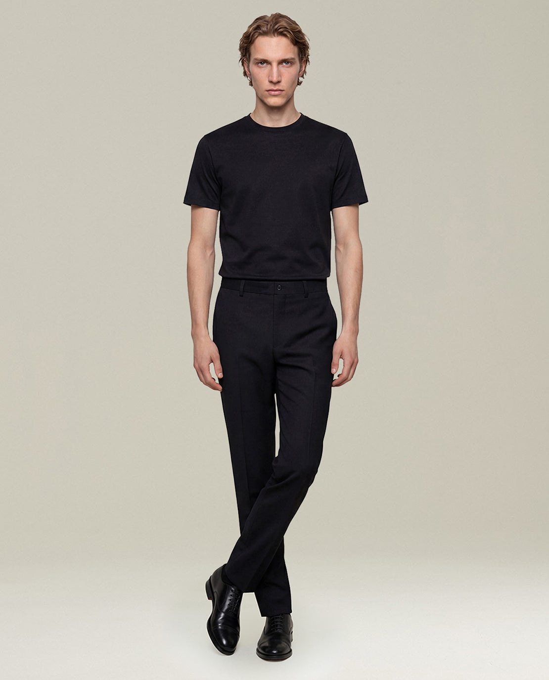 BLACK 150’S WOOL TROUSERS