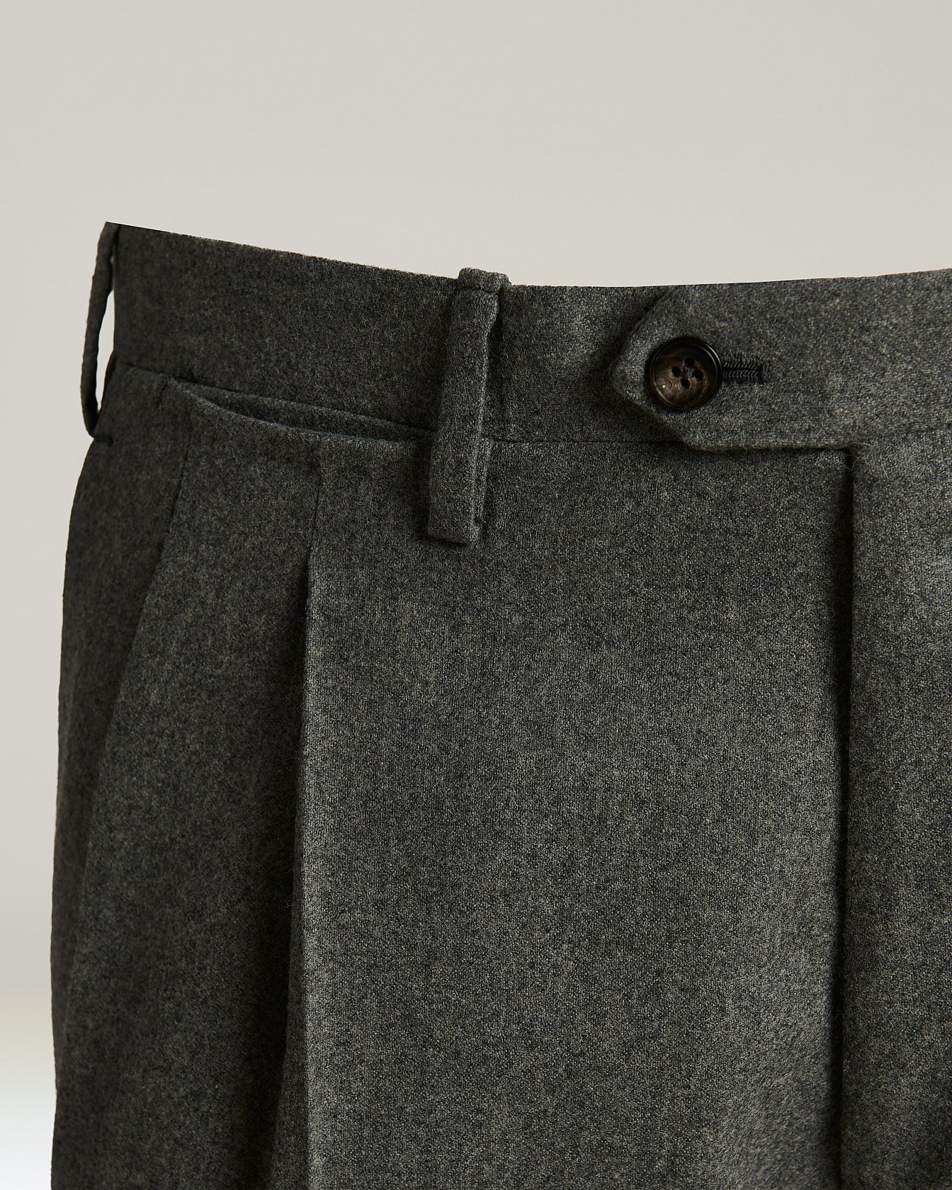 WOOL TROUSERS WITH FRONT PLEATS