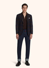 Kiton indigo trousers for man, in cotton 5