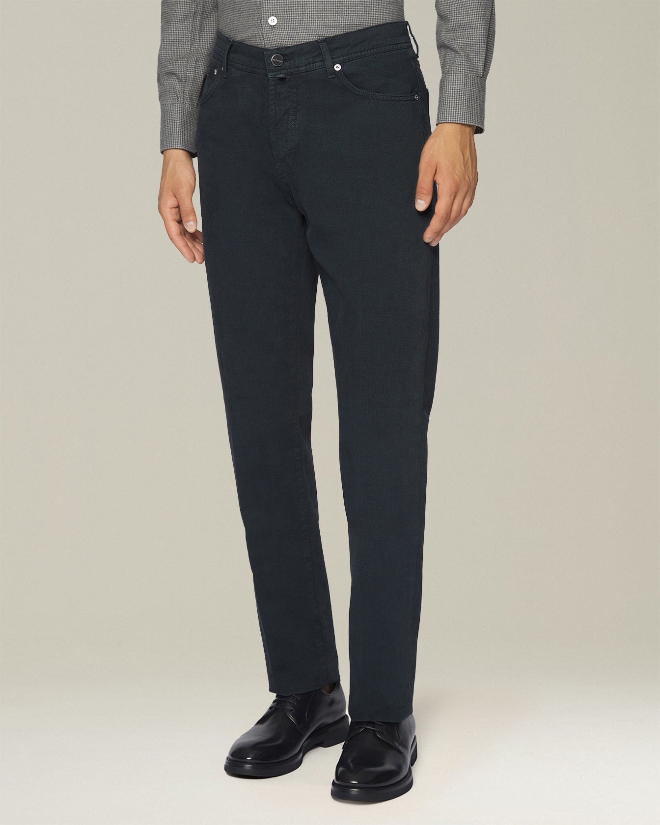 DENIM AND CASHMERE TAILORED JEANS