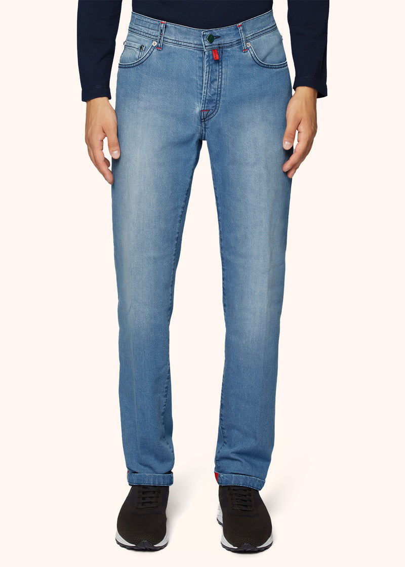 DENIM AND CASHMERE TAILORED JEANS