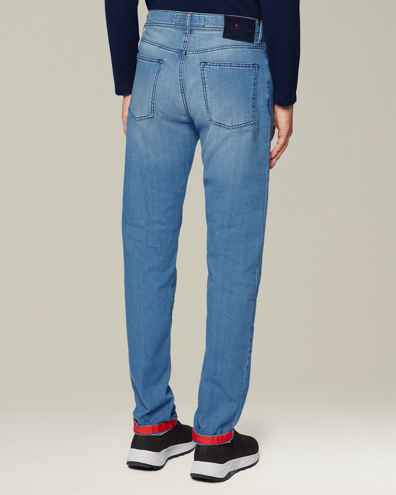 DENIM AND CASHMERE TAILORED JEANS