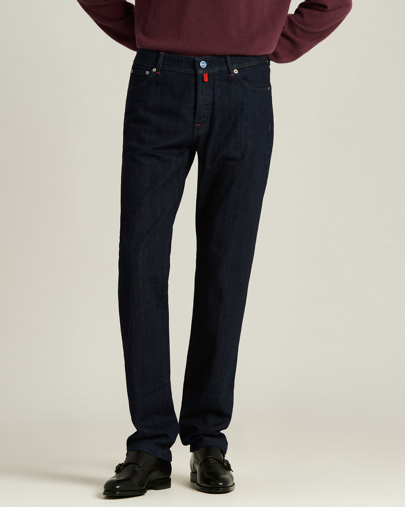 TAILORED 5-POCKET STRETCH COTTON DENIM