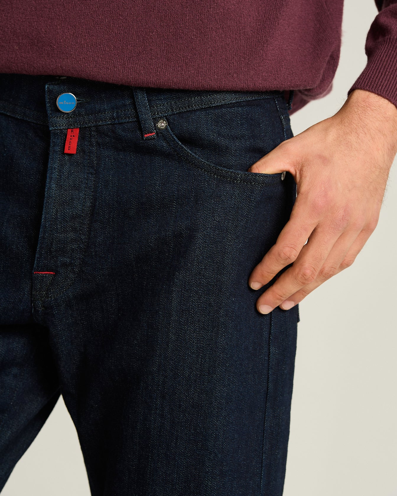 TAILORED 5-POCKET STRETCH COTTON DENIM