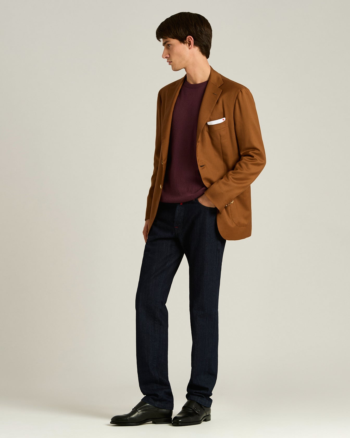 TAILORED 5-POCKET STRETCH COTTON DENIM