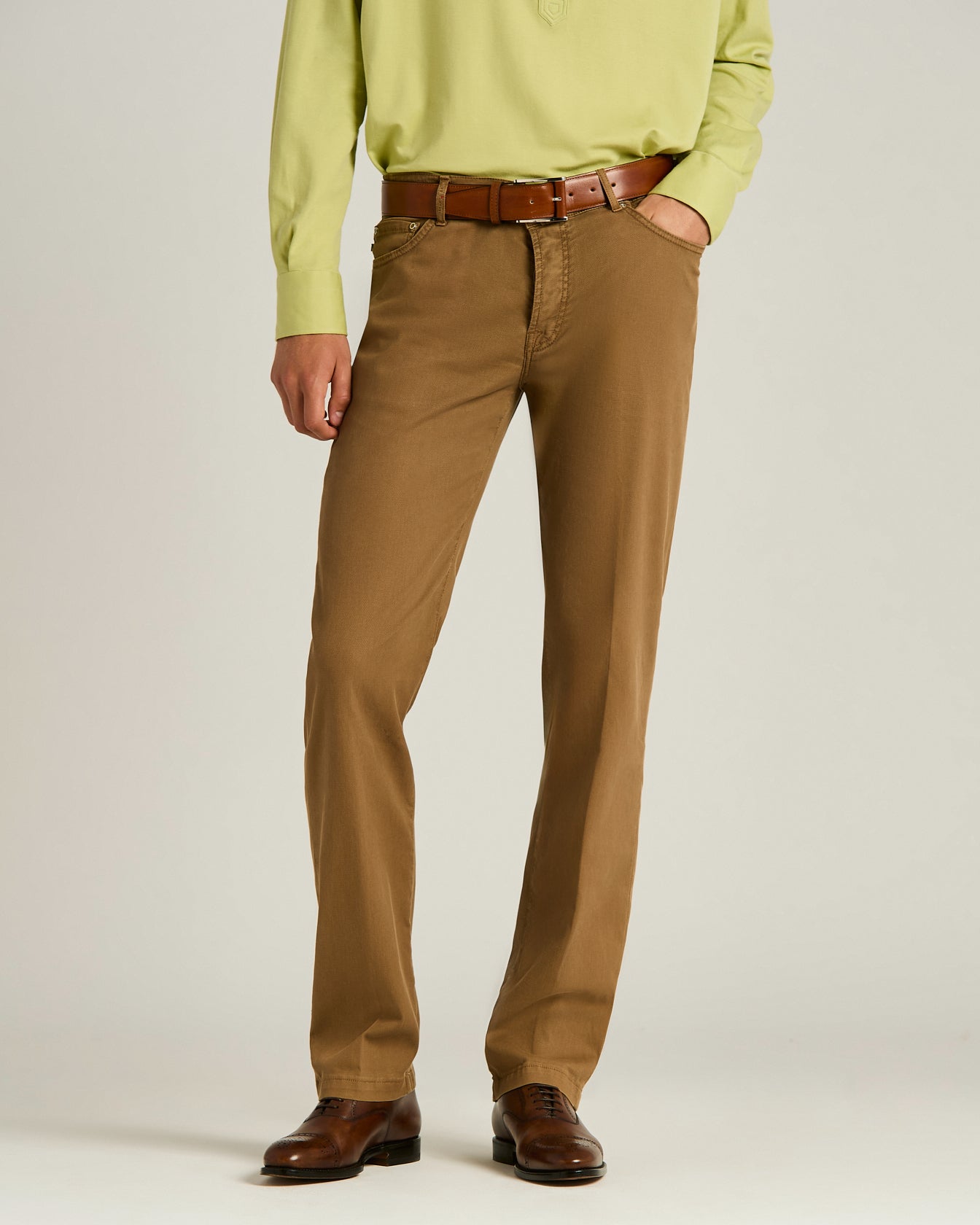 STRETCH COTTON FIVE-POCKET TROUSERS