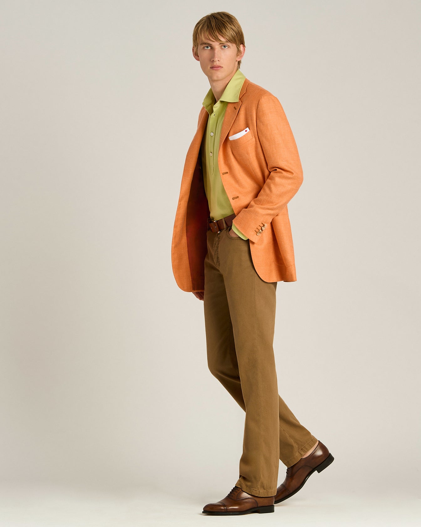 STRETCH COTTON FIVE-POCKET TROUSERS