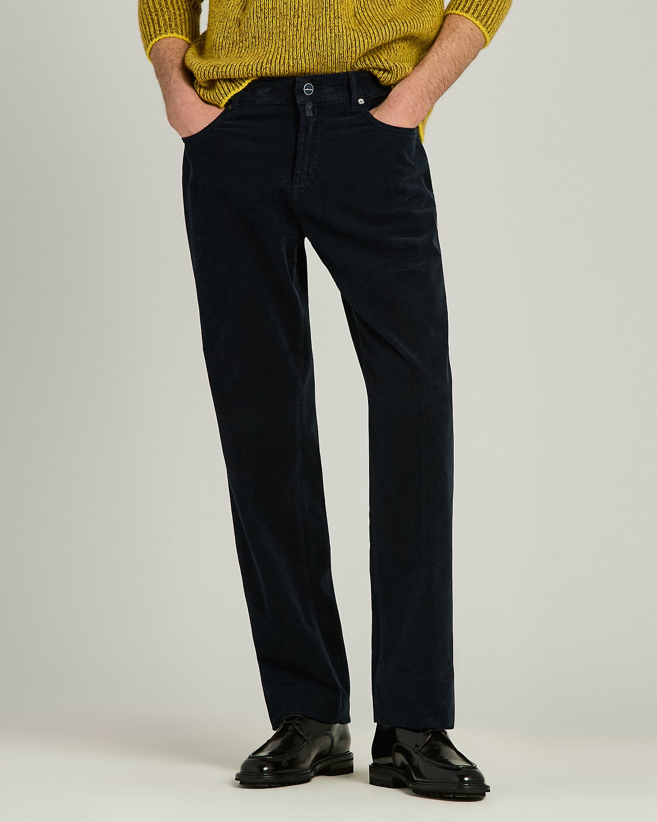 FINE CORDUROY COTTON FIVE-POCKET TROUSERS