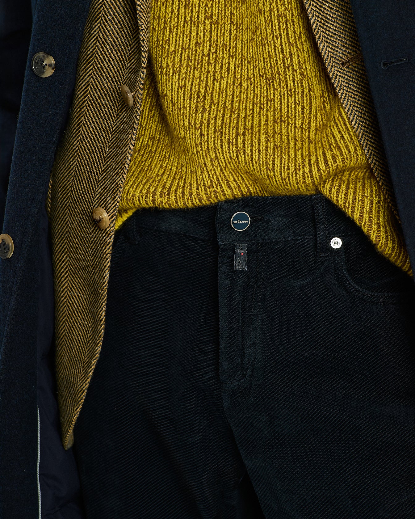 FINE CORDUROY COTTON FIVE-POCKET TROUSERS