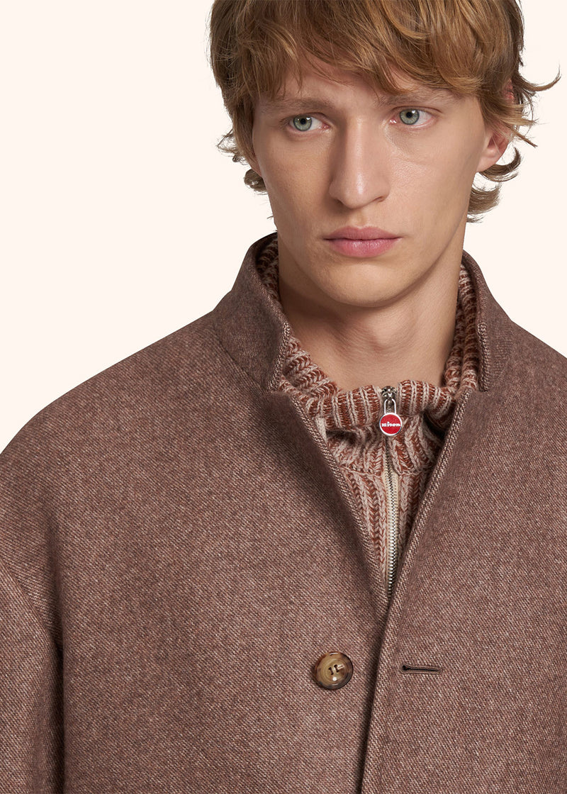 Beige Overcoat For Man In Cashmere Kiton USA beige-overcoat-for-man-in-cashmere-kiton-usa