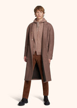 Kiton beige overcoat for man, in cashmere 5
