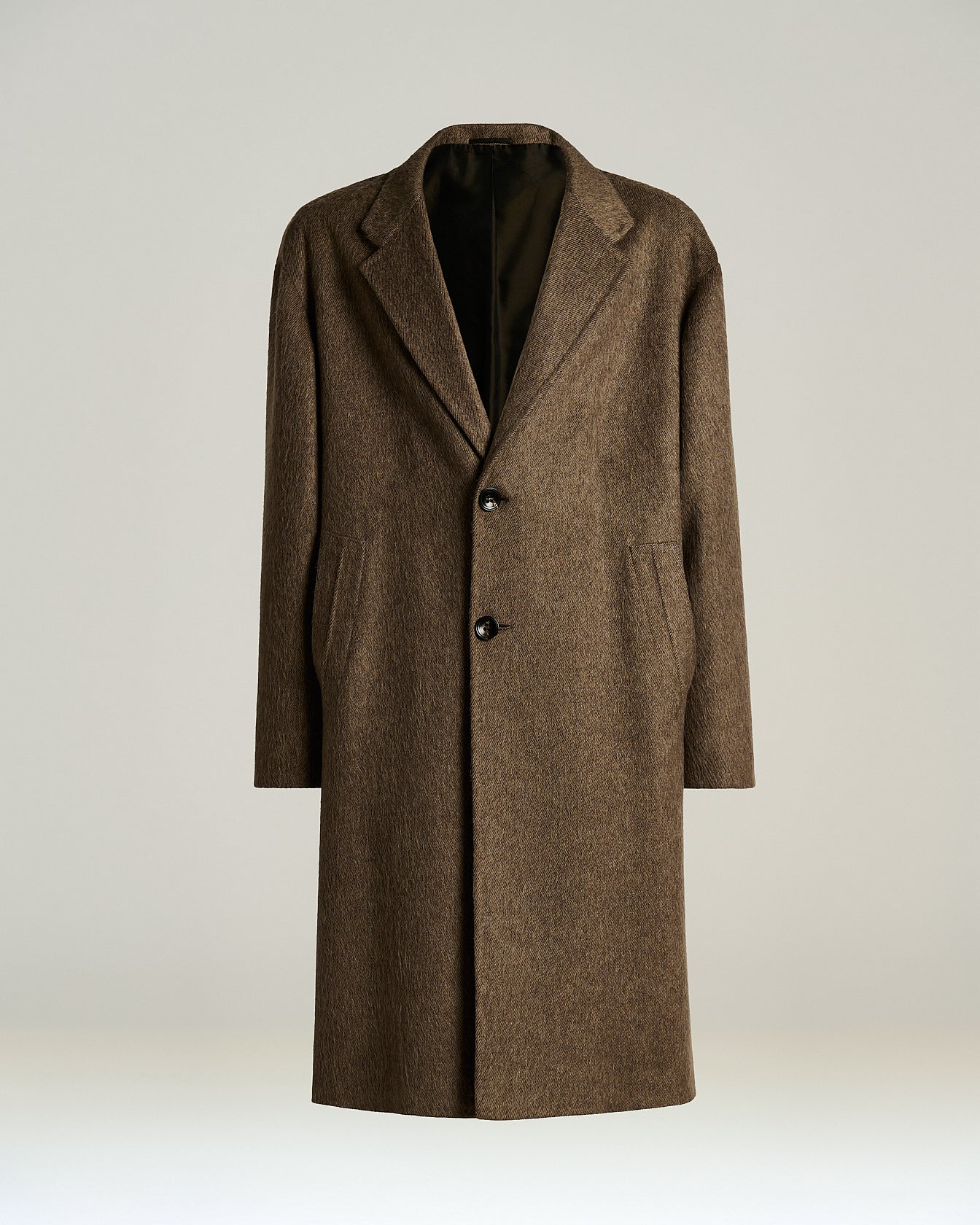 CASHMERE AND WOOL OVERCOAT WITH RELAXED SILHOUETTE