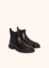 Kiton bordeaux ankle shoes for man, in calfskin 2