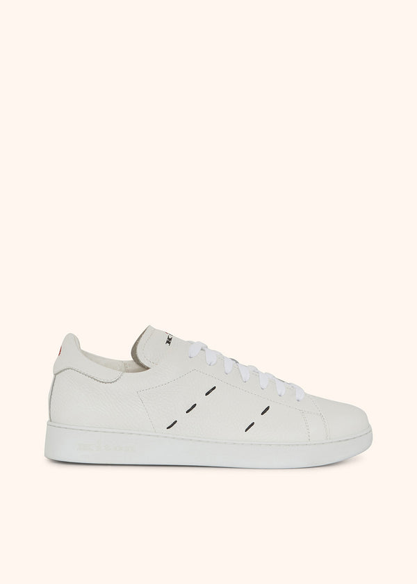 Kiton white sneakers shoes for man, in calfskin 1