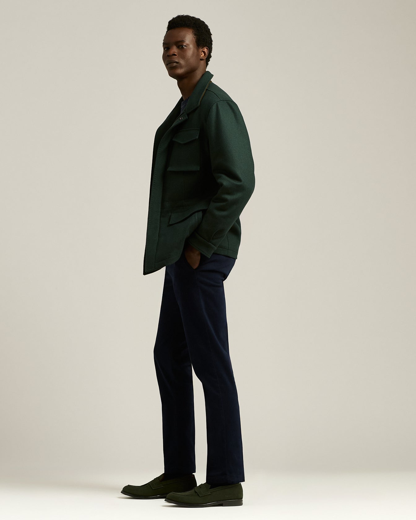 SUEDE CALFSKIN LOAFER