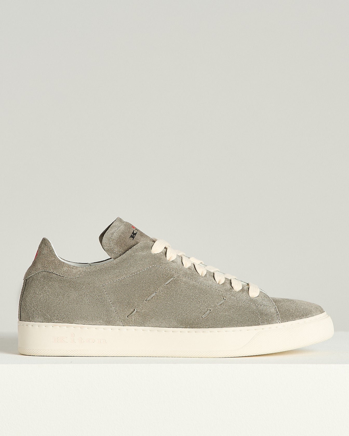 SUEDE SNEAKERS WITH CONTRAST STITCHING AND RUBBER SOLE