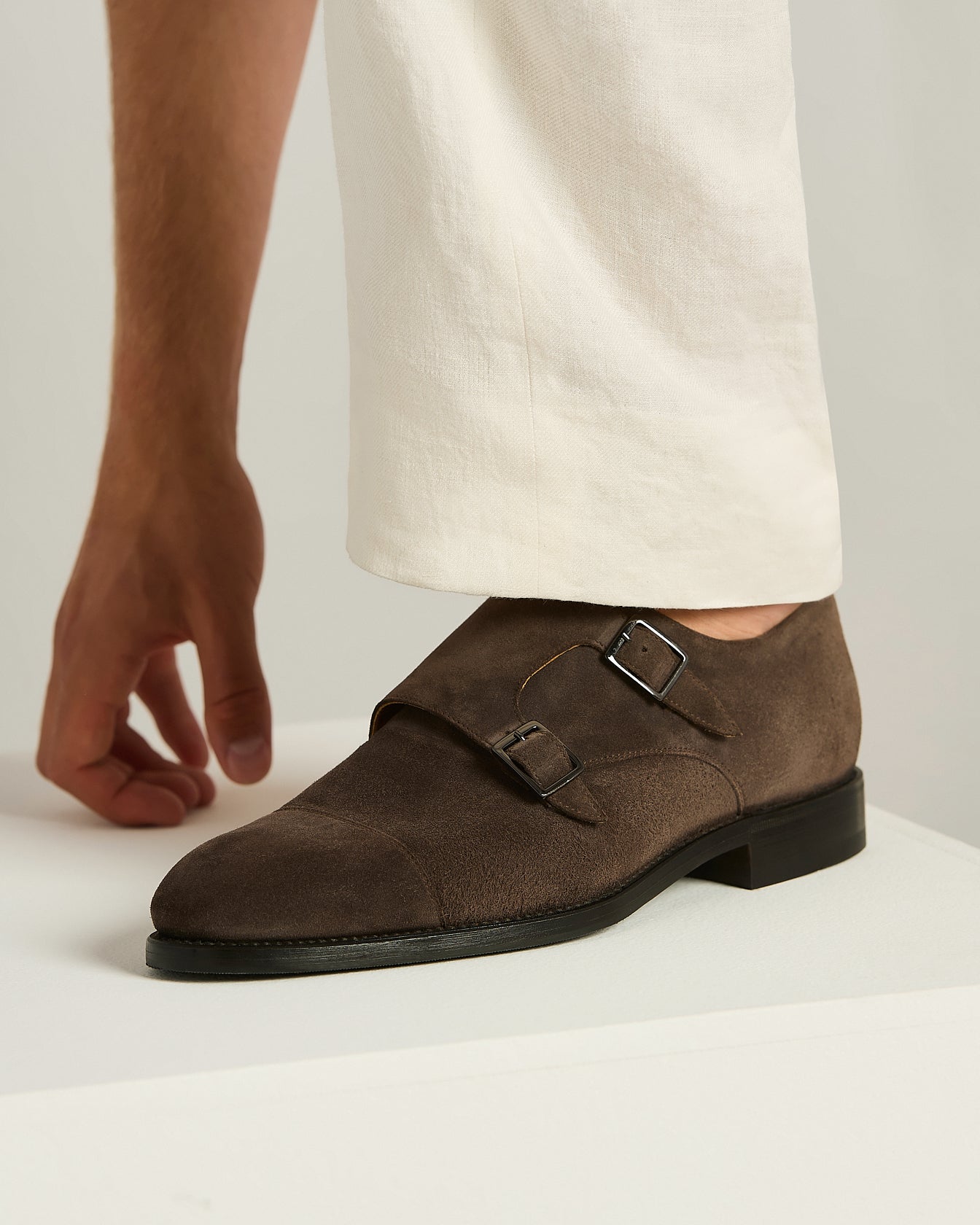 brown buckle dress shoes Antonio Cerrelli Men's Wide Fit Fashion Dress Shoe - Fashion Buckle - Cognac - 7.5