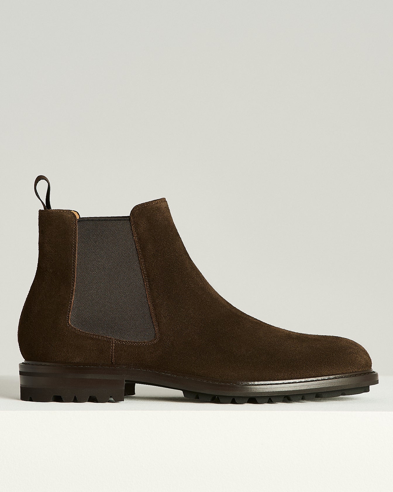 SUEDE CHELSEA BOOTS WITH LUG SOLE