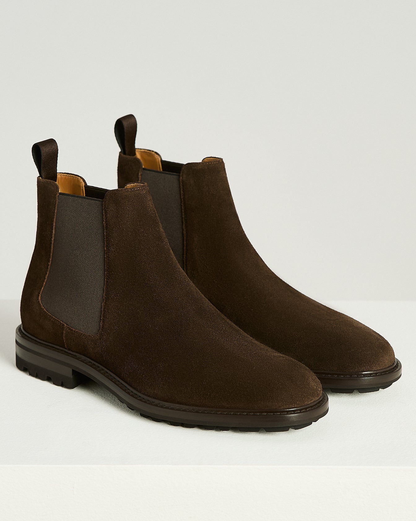 SUEDE CHELSEA BOOTS WITH LUG SOLE