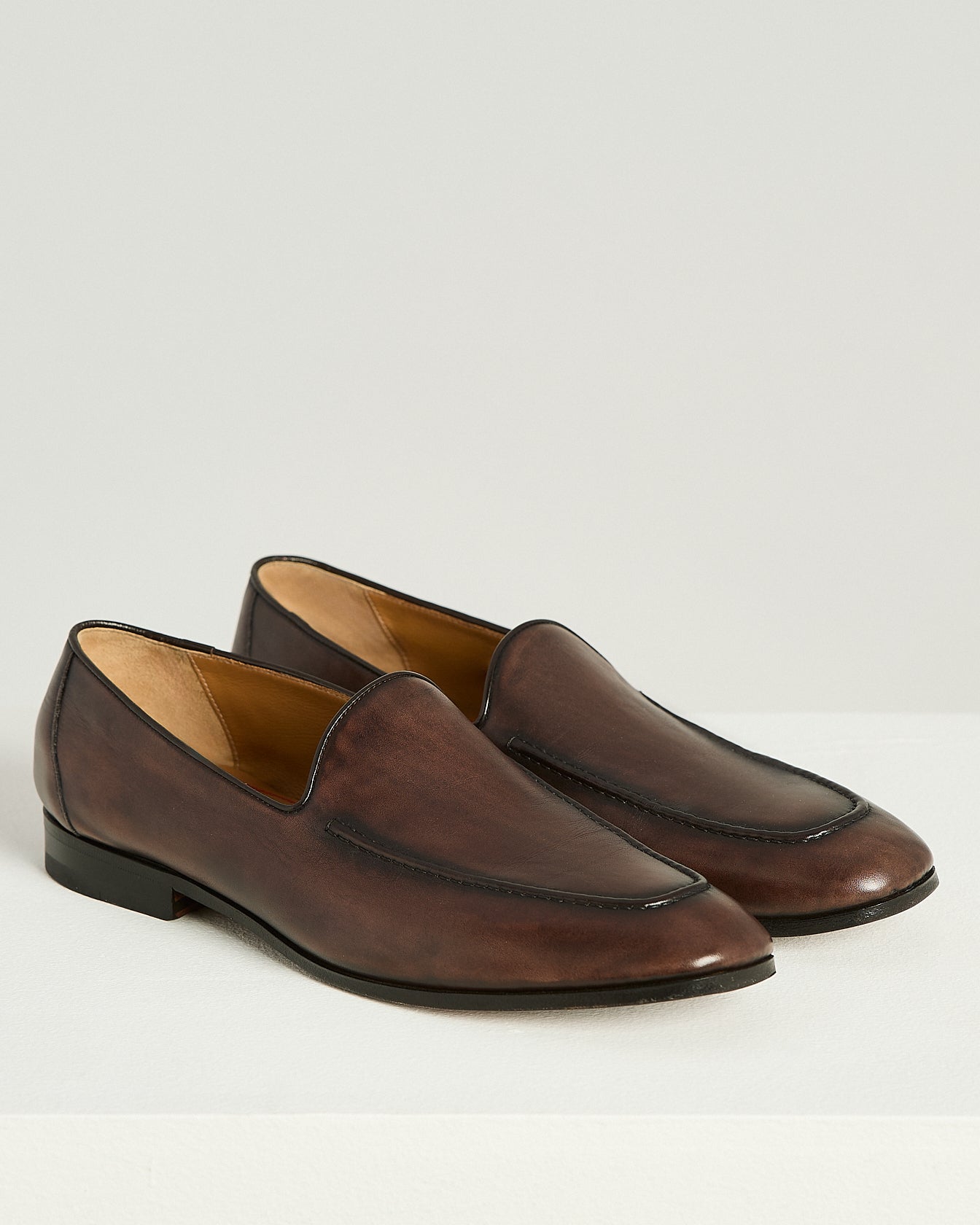 SHADED CALFSKIN SLIPPER LOAFERS