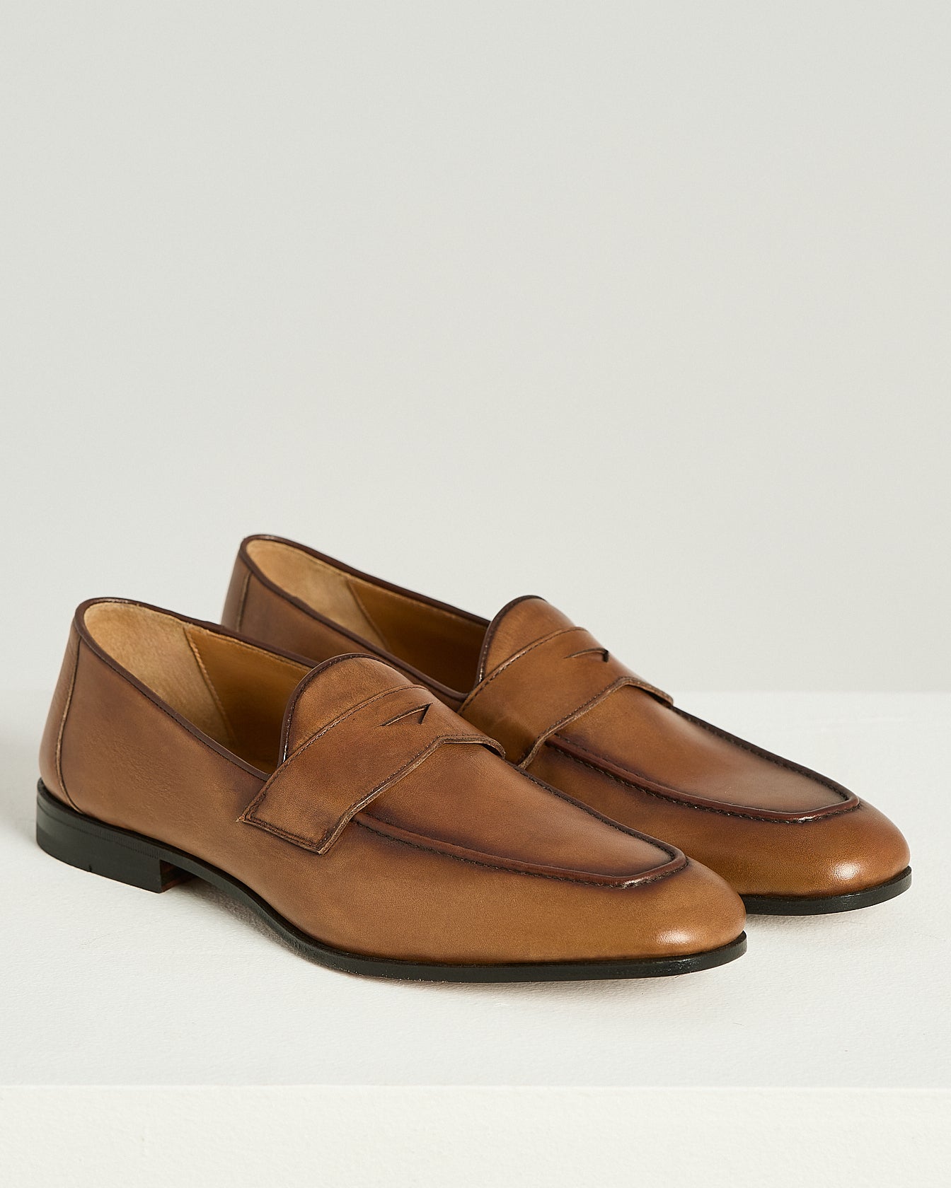 BRUSHED CALFSKIN LOAFERS