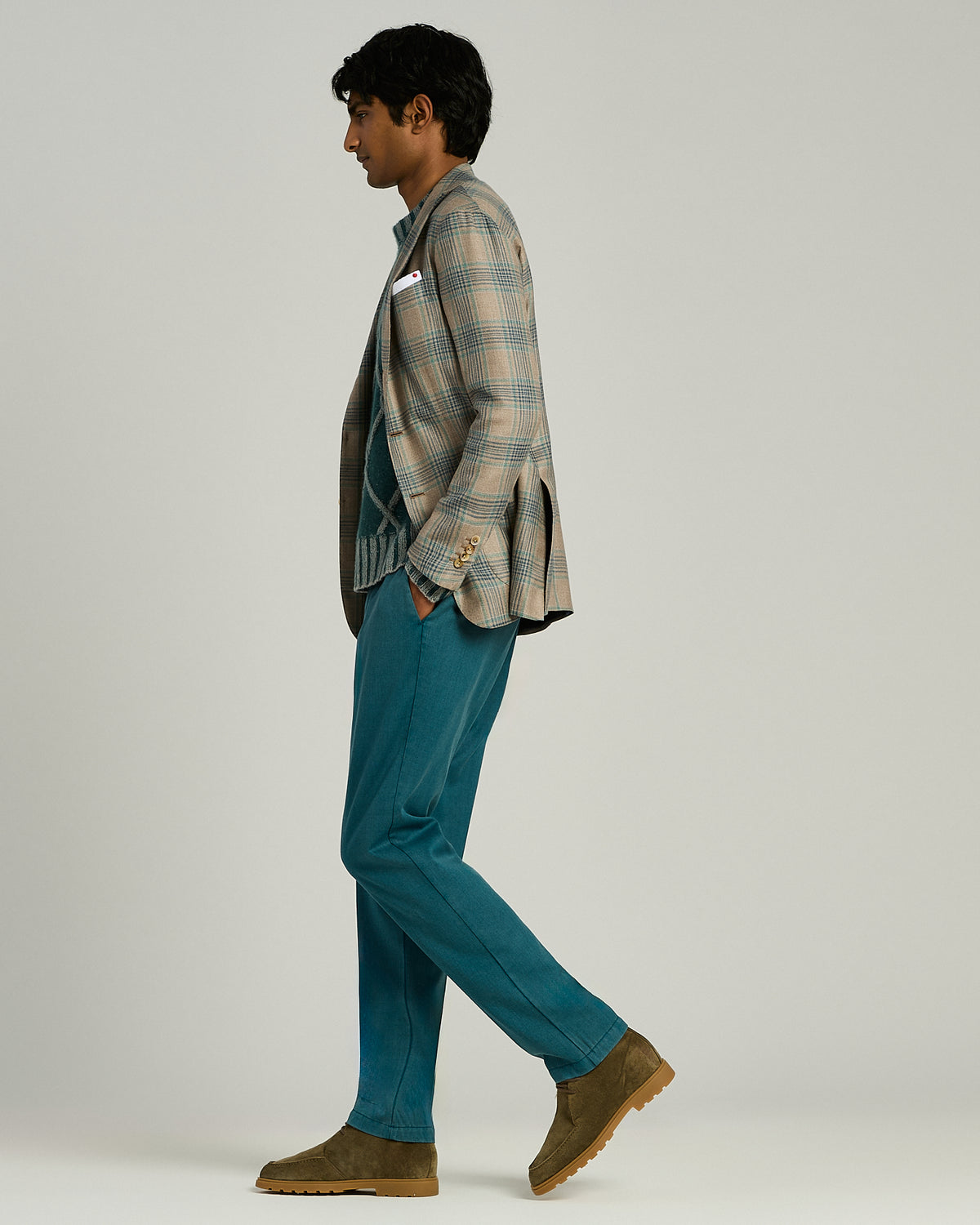 MUD SUEDE HIGH-TOP SHOES WITH SHEARLING LINING AND LUG SOLE 5