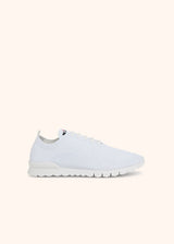 Kiton white sneakers shoes for man, in cotton 1
