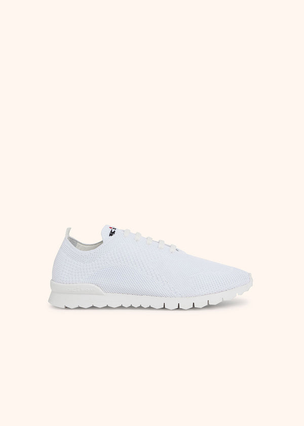 Kiton white sneakers shoes for man, in cotton 1