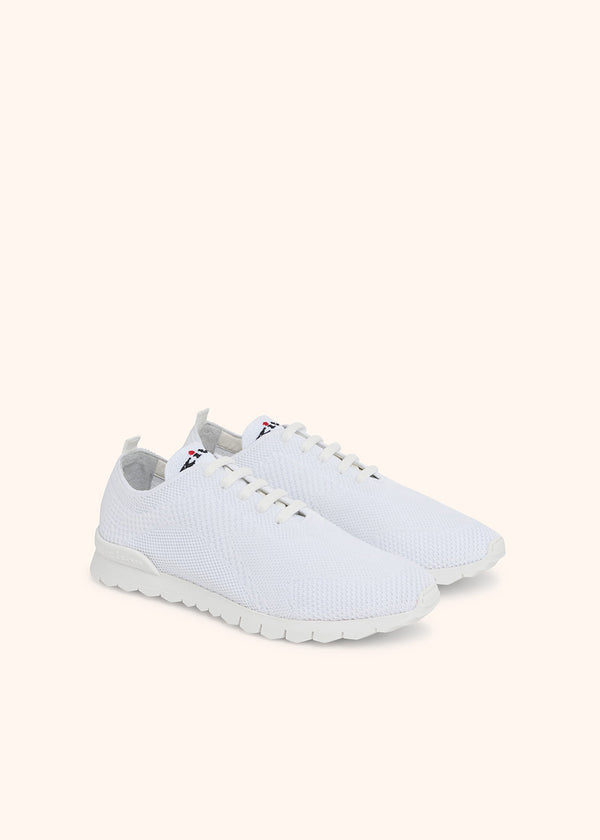 Kiton white sneakers shoes for man, in cotton 2