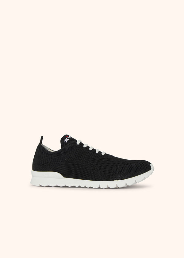 Kiton black sneakers shoes for man, in cotton 1