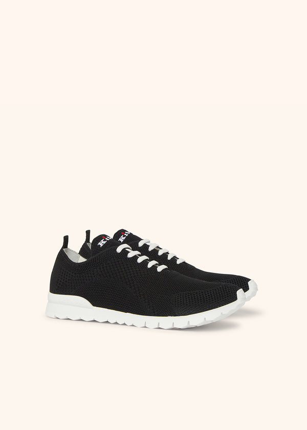 Kiton black sneakers shoes for man, in cotton 2