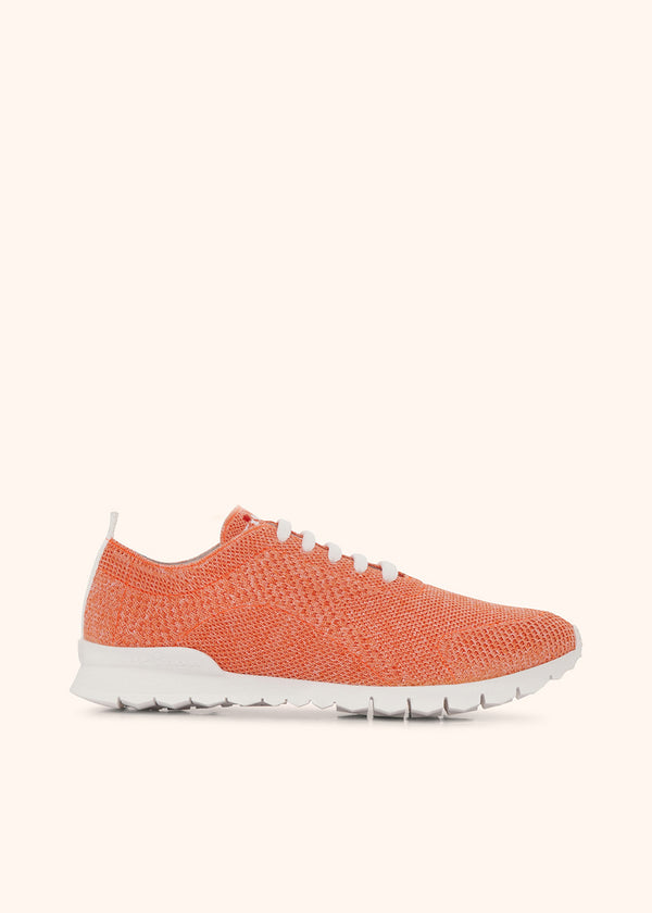 Kiton orange sneakers shoes for man, in cotton 1