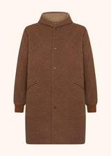 Kiton rust coat for man, in wool 1