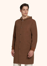Kiton rust coat for man, in wool 2