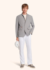 Kiton grey jacket for man, in polyester 5