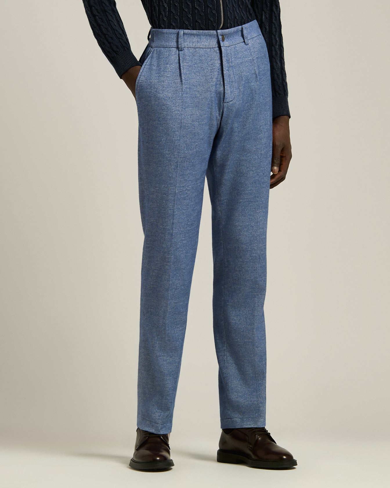 COMPACT COTTON TROUSERS
