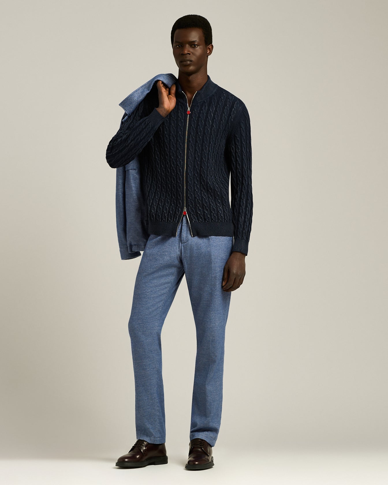 COMPACT COTTON TROUSERS