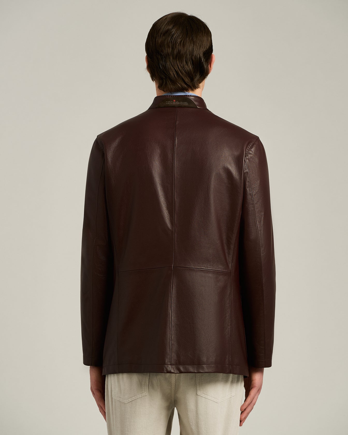 NAPPA LAMBSKIN JACKET WITH MANDARIN COLLAR