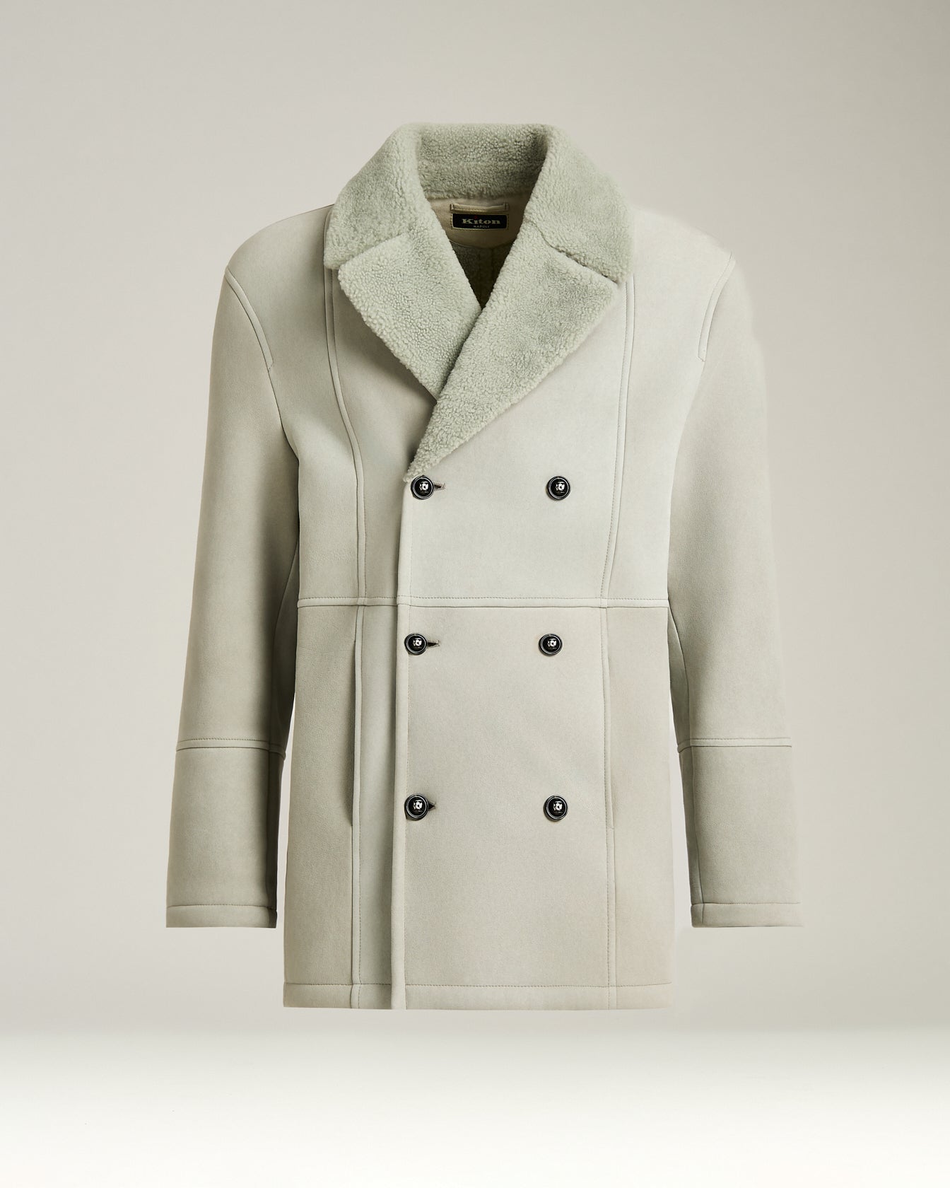DOUBLE-BREASTED SHEARLING JACKET