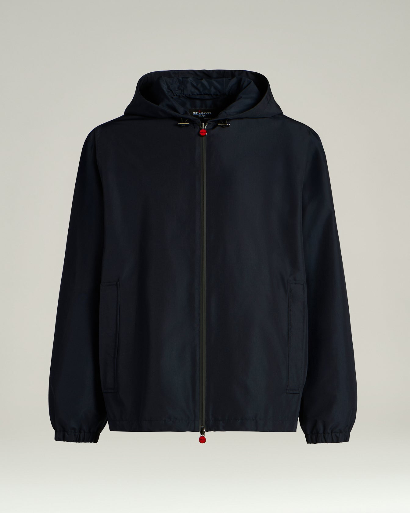 Hooded Blue Technical Fabric Jacket Navy 1