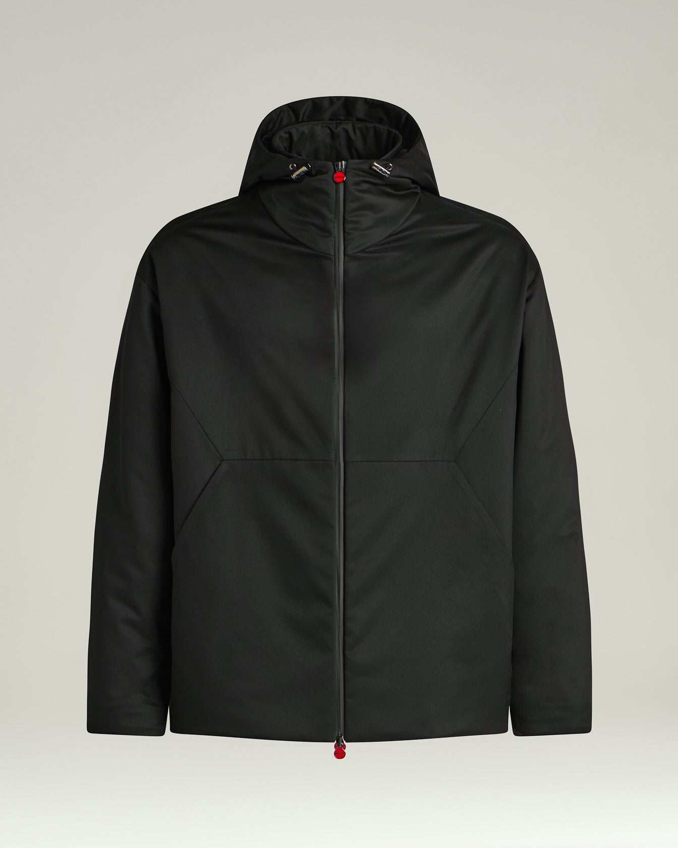 HOODED TECHNICAL FABRIC JACKET